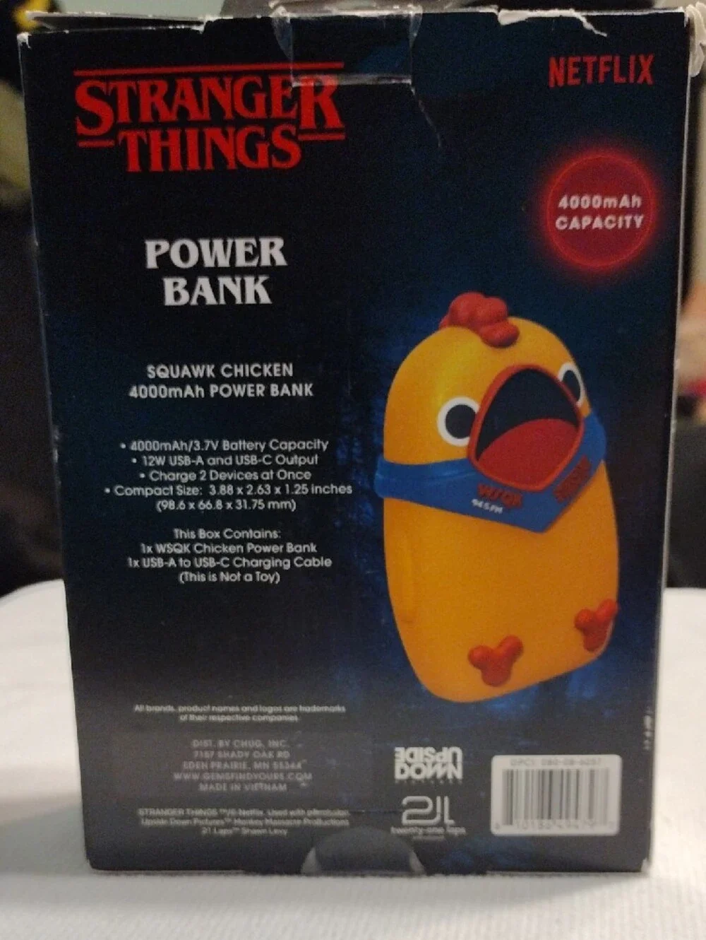 Stranger Things Squawk Chicken Power Bank
